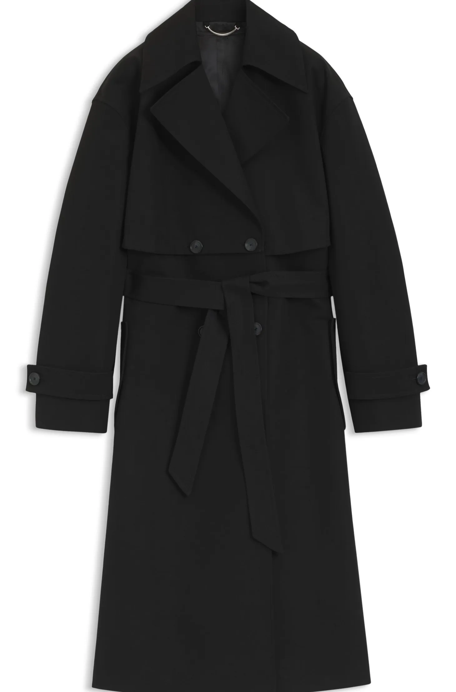 Adaptable stretch-cotton trench coat and dress in one