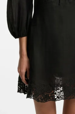 A-line dress with embroidered details