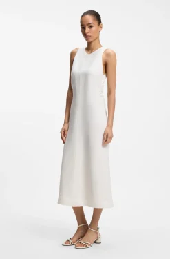 A-line dress with gathered sides