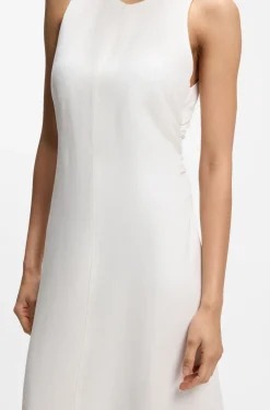 A-line dress with gathered sides