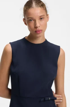 A-line dress with logo bow detail