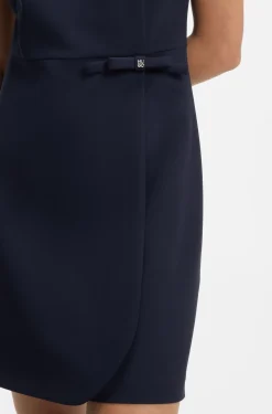 A-line dress with logo bow detail