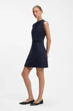 A-line dress with logo bow detail