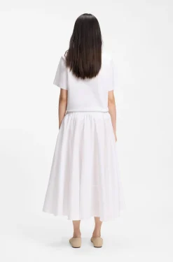 A-line skirt in cotton poplin