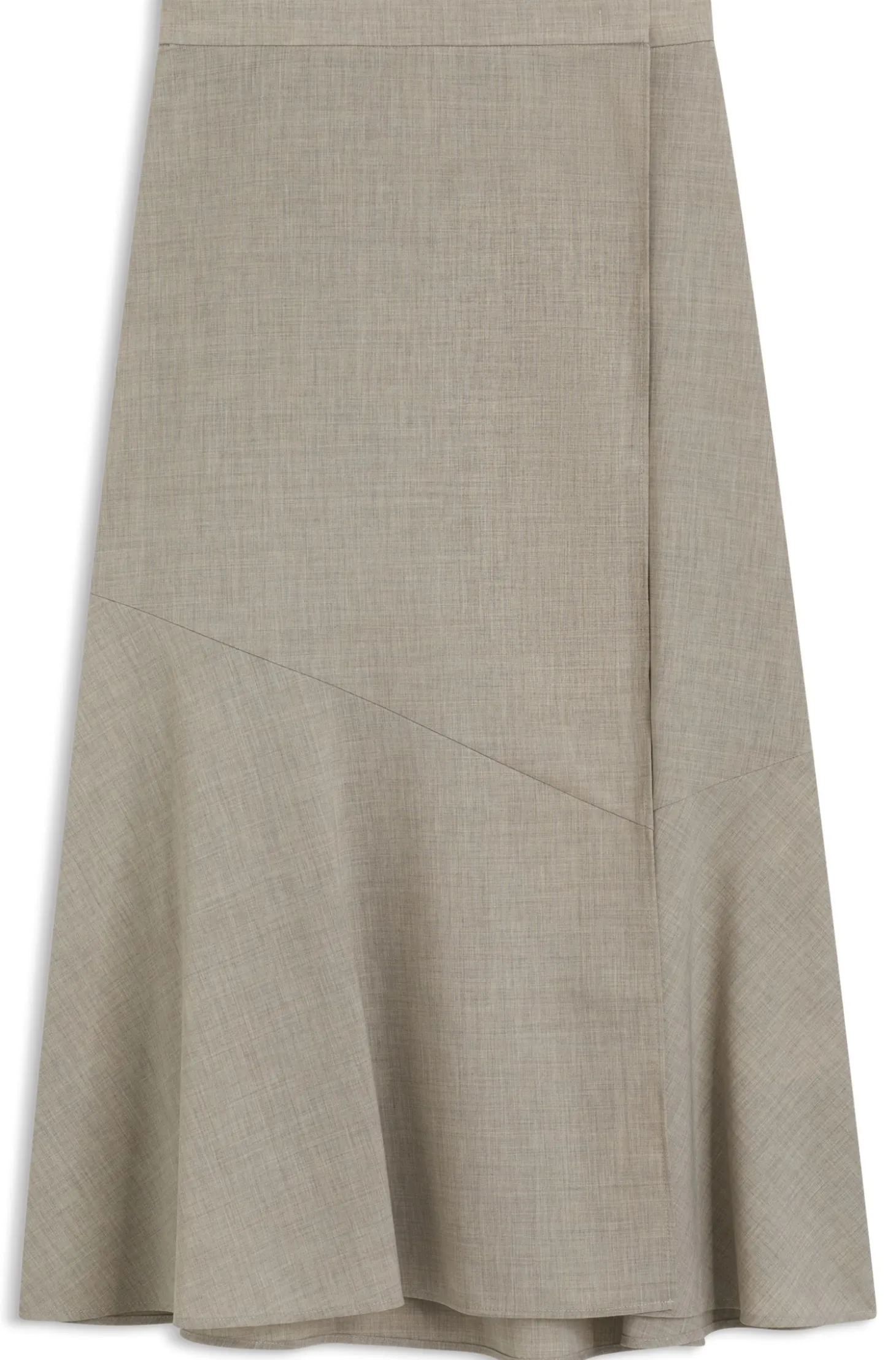 A-line skirt in melange virgin wool