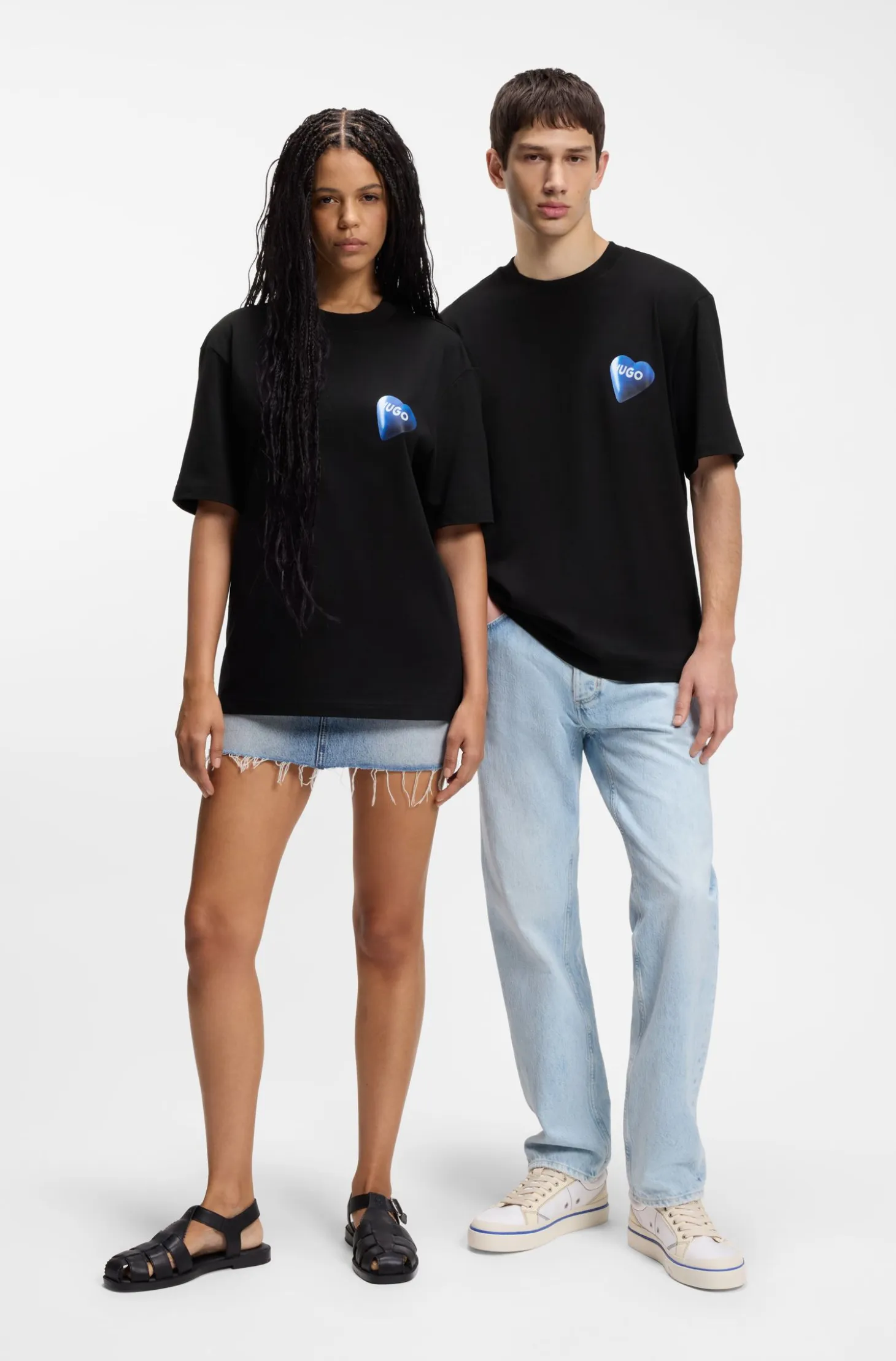 All-gender Cotton-jersey T-shirt with heart logo