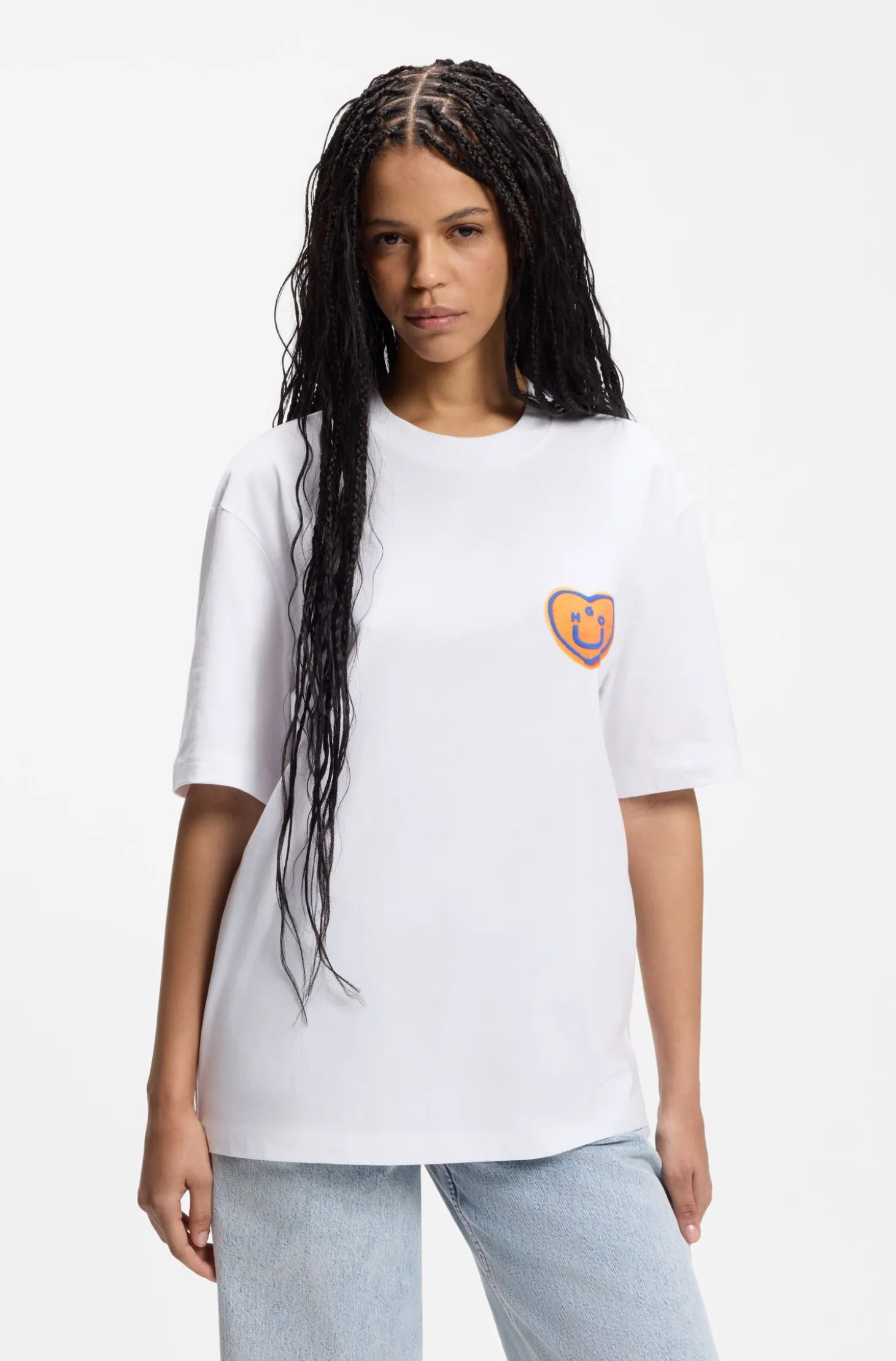 All-gender Cotton-jersey T-shirt with heart logo