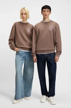 All-gender sweatshirt with Happy HUGO artwork