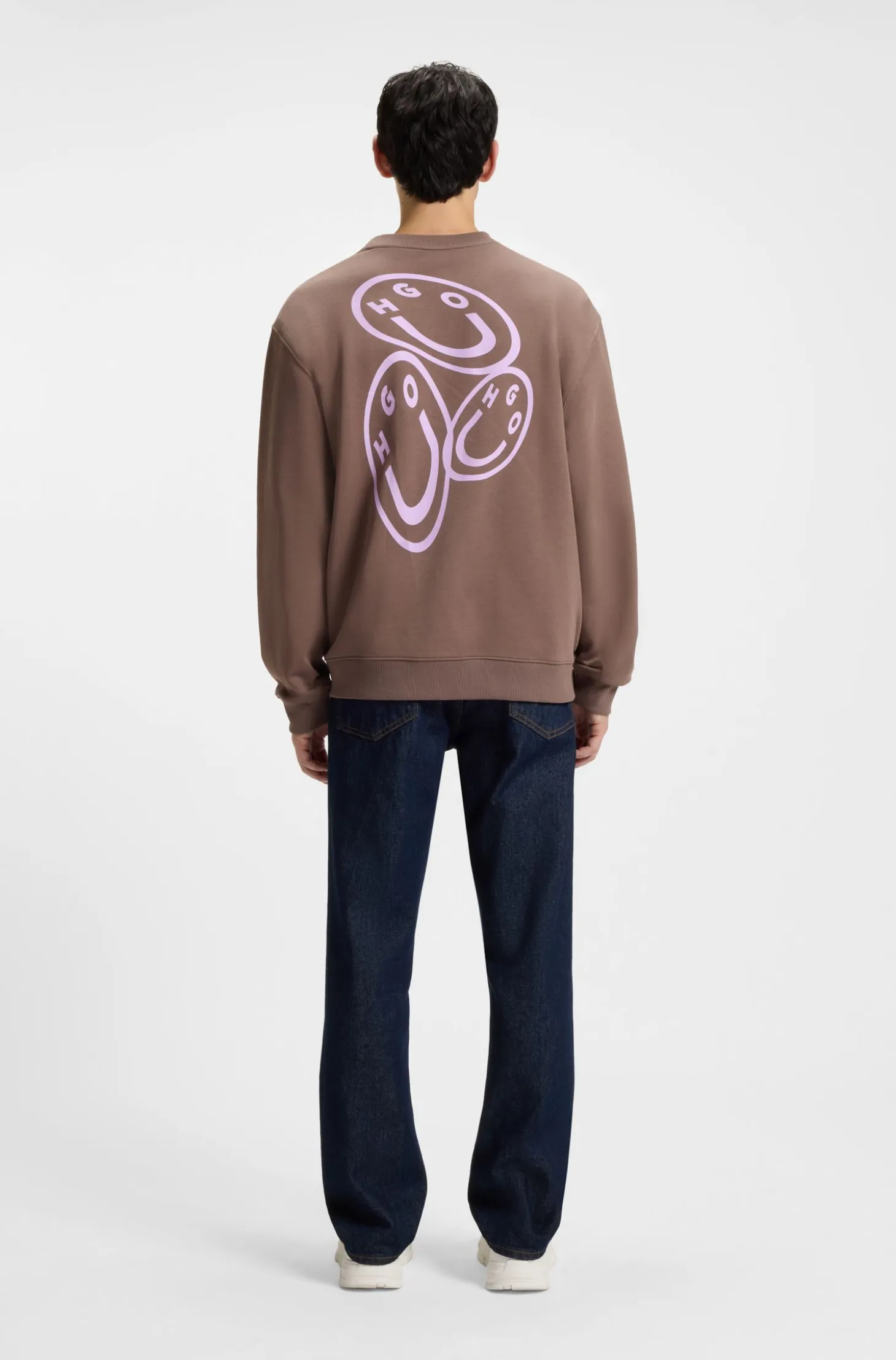 All-gender sweatshirt with Happy HUGO artwork