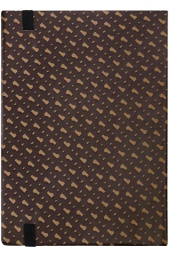 A5 monogram-pattern notebook and ballpoint pen set