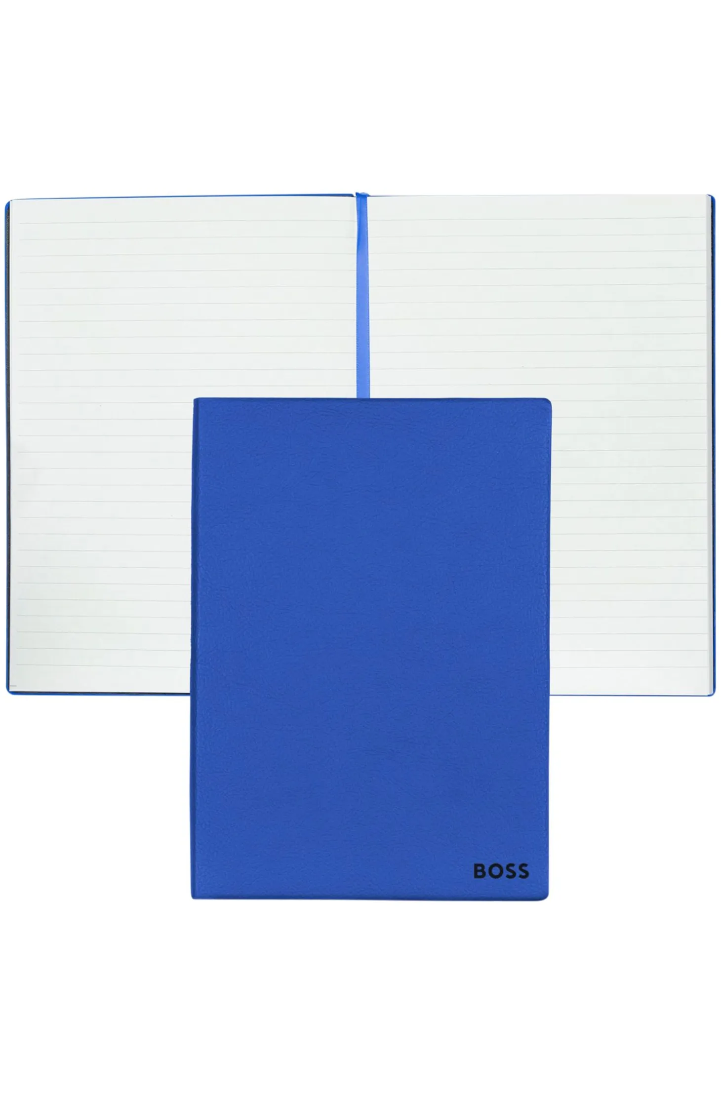 A5 notebook in blue faux leather