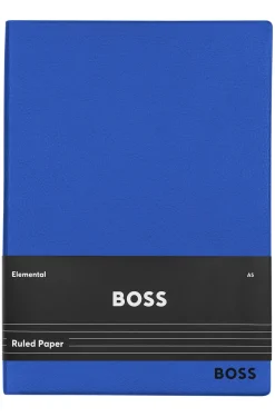 A5 notebook in blue faux leather