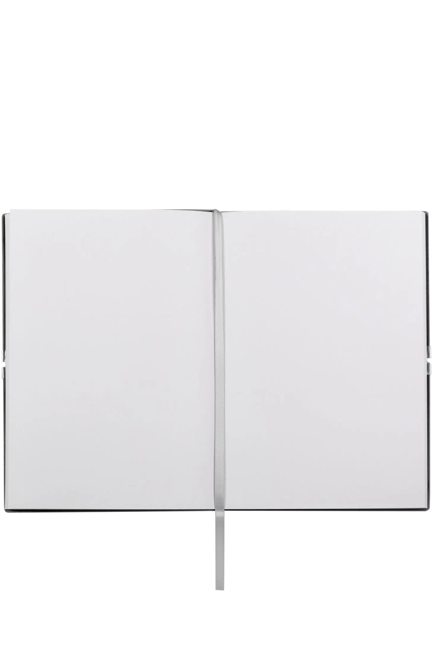 A5 notebook in grey faux leather with elasticated band