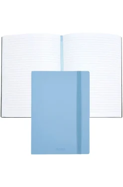 A5 notebook in pastel-blue faux leather