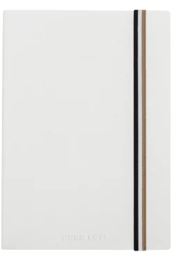 A5 notebook in white faux leather