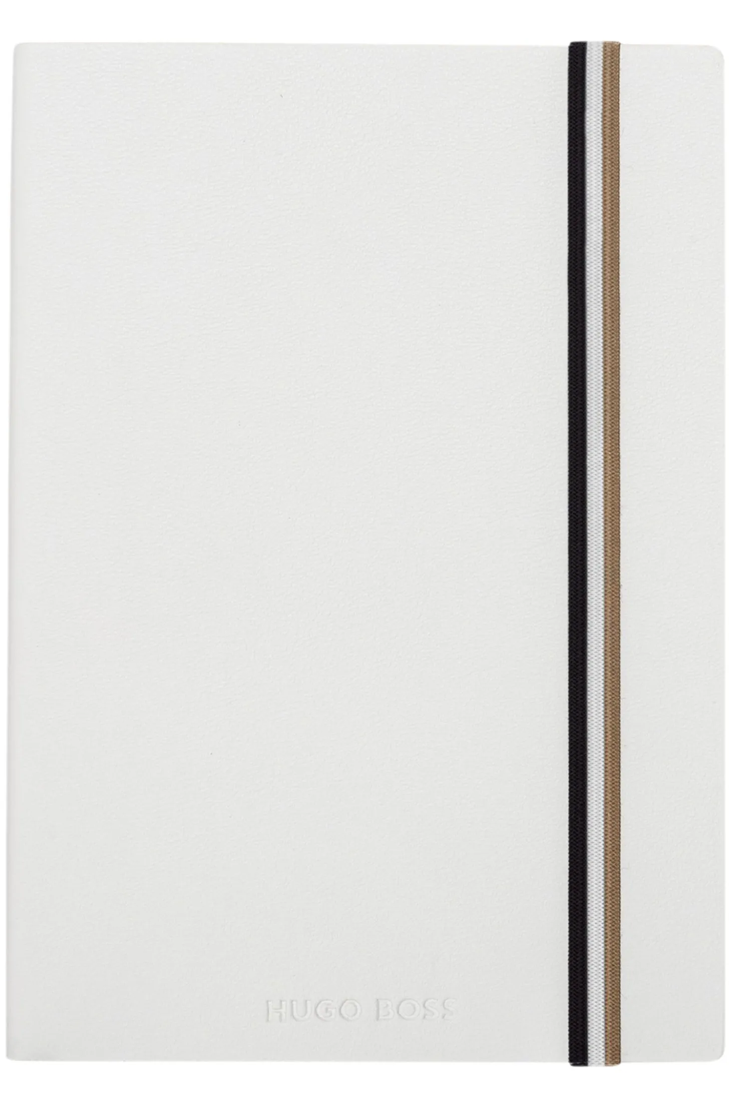 A5 notebook in white faux leather