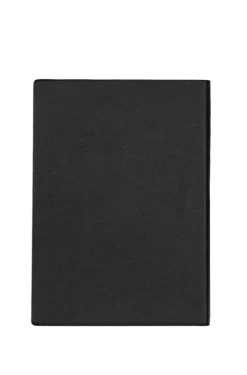 A5 notepad in black faux leather