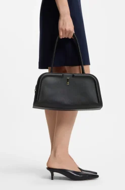 Ariell bowling bag in leather with Double B monogram