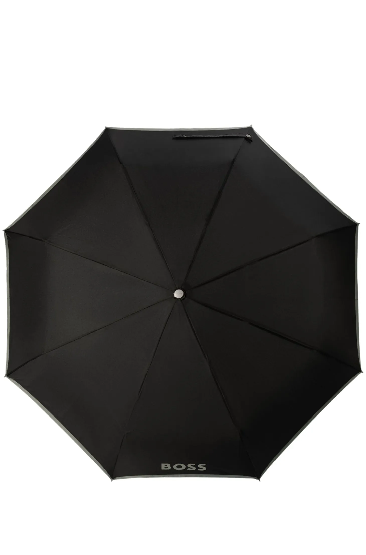 Automatic-opening pocket umbrella with contrast canopy edge