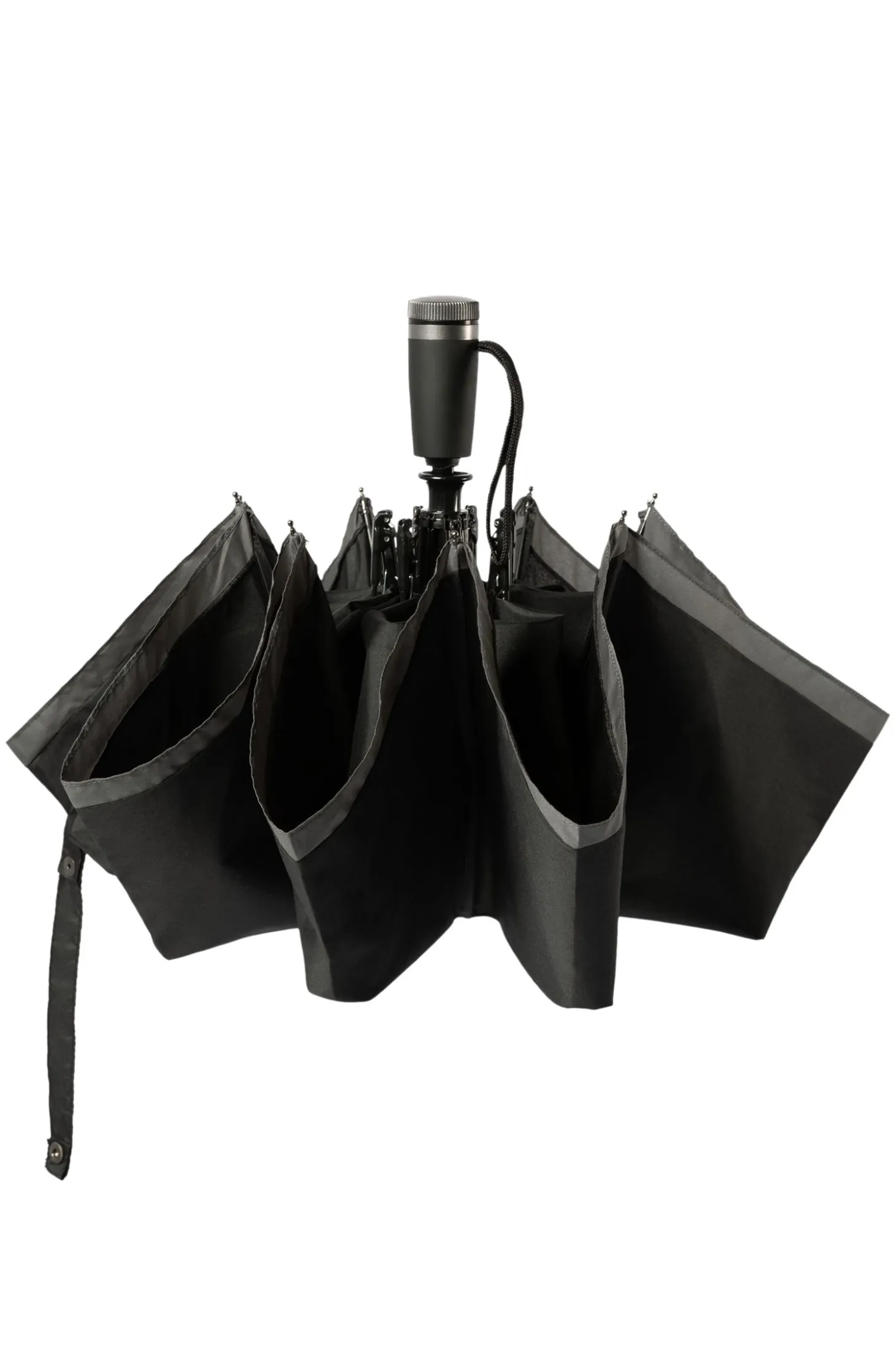 Automatic-opening pocket umbrella with contrast canopy edge