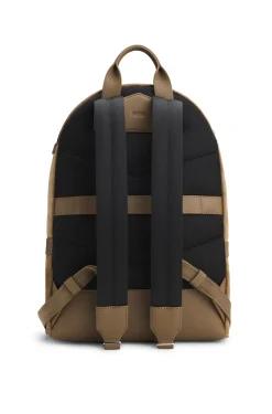 Backpack in monogram-embossed suede
