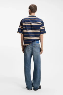 Baggy-fit jeans with worn-in details