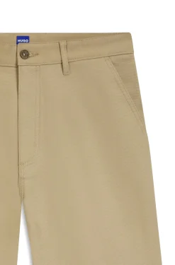Baggy-fit trousers in stretch-cotton canvas