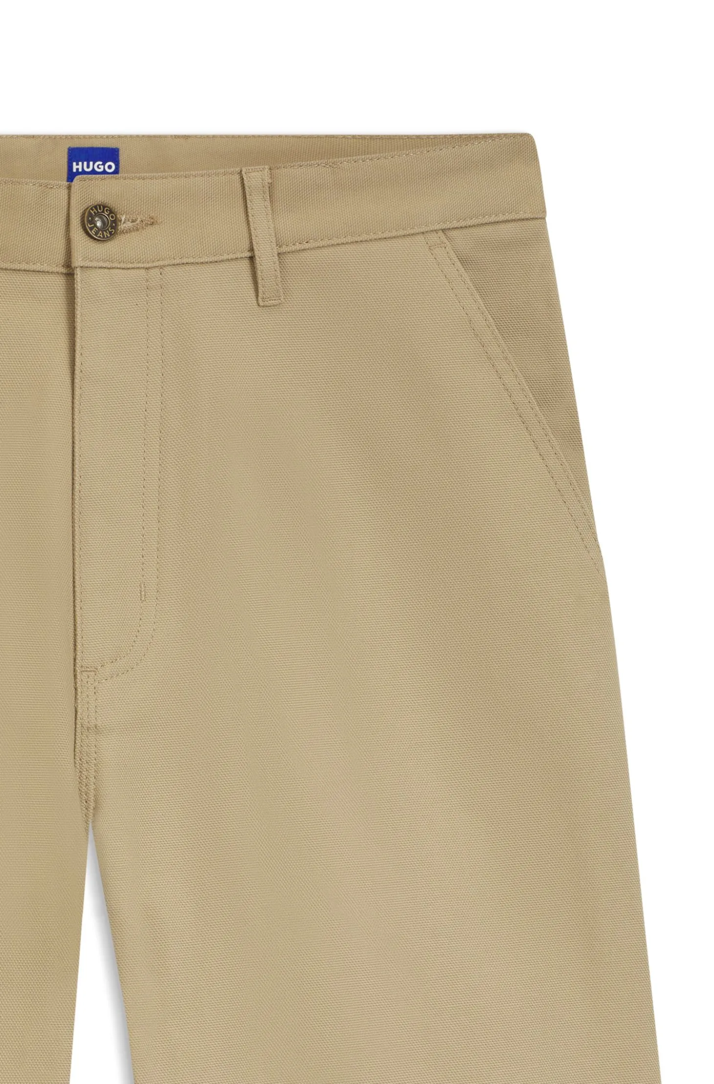 Baggy-fit trousers in stretch-cotton canvas