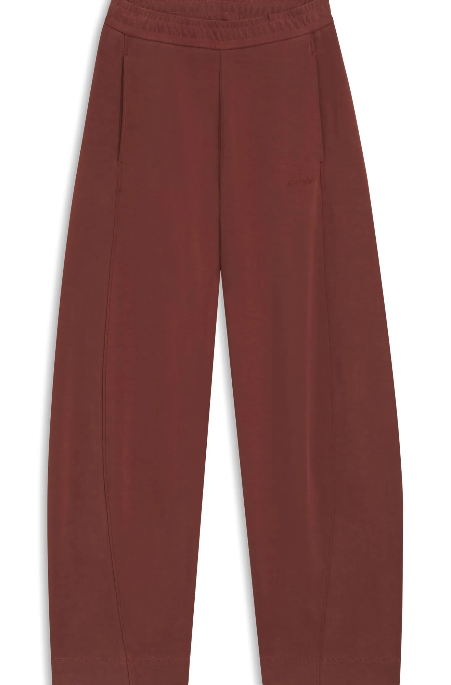 Balloon-fit tracksuit bottoms with logo embroidery