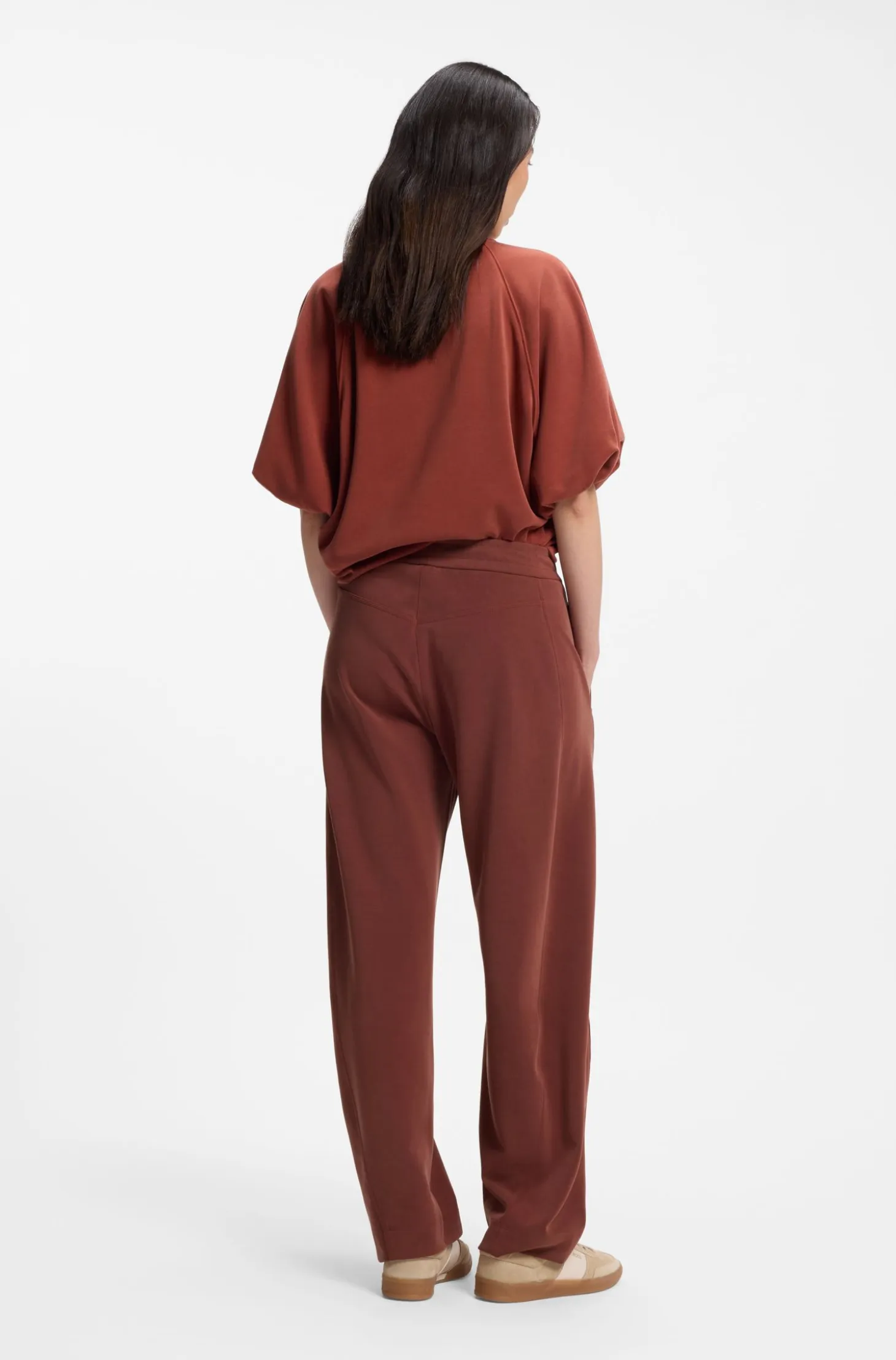 Balloon-fit tracksuit bottoms with logo embroidery