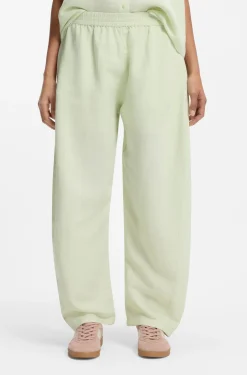 Balloon-leg trousers with elasticated waist