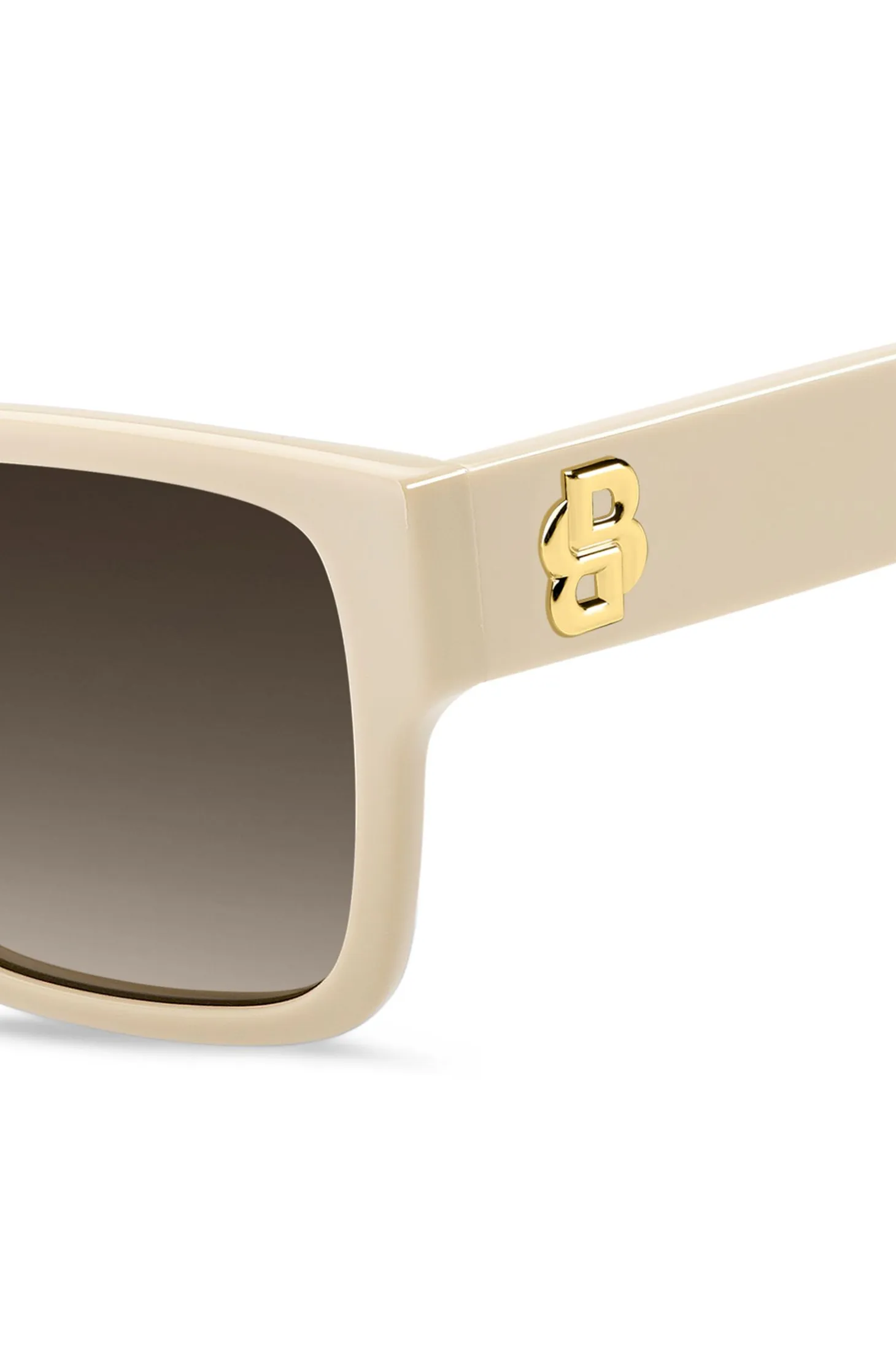 Beige-acetate sunglasses with Double B monogram