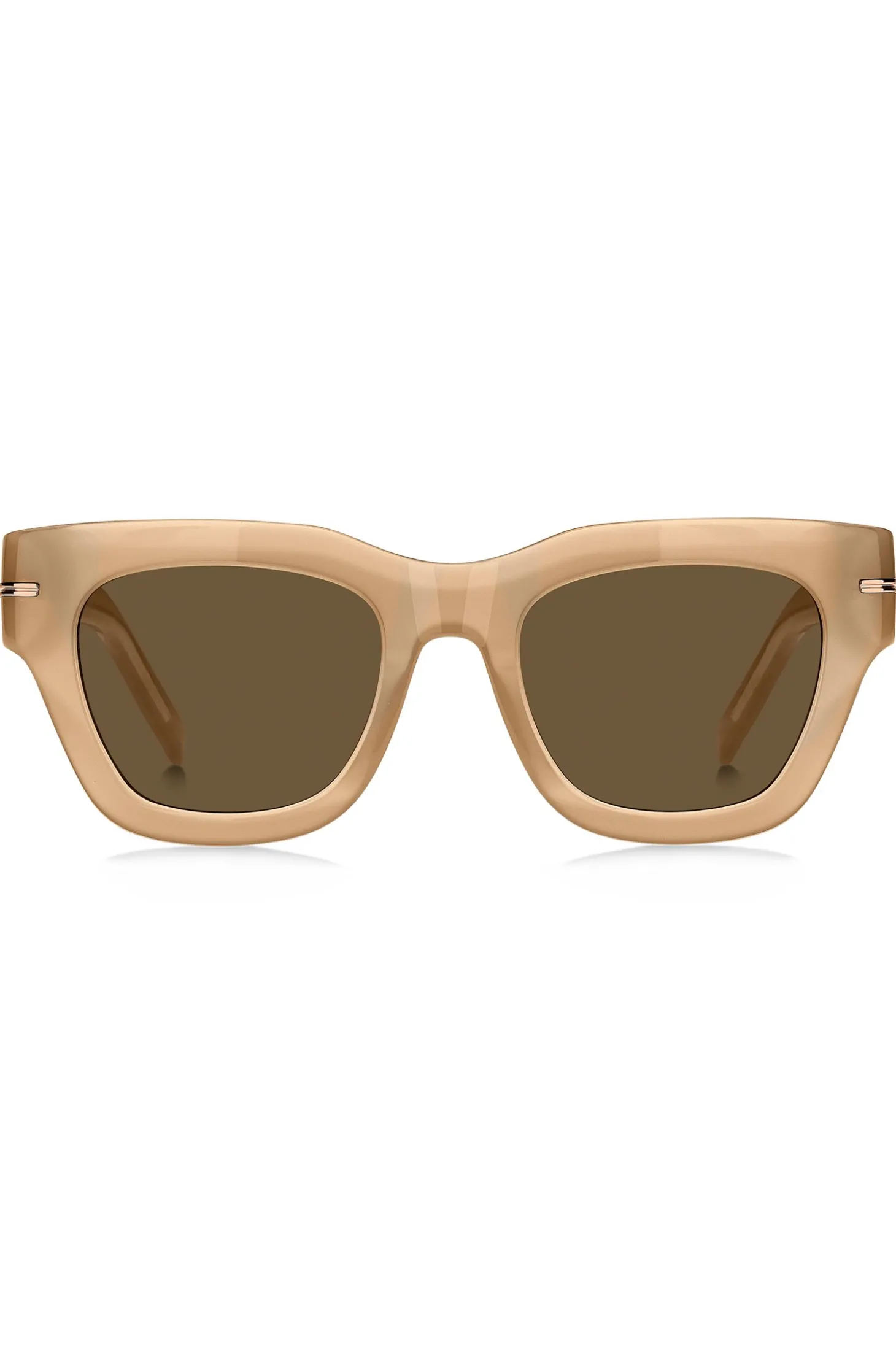 Beige-acetate sunglasses with signature gold-tone detail