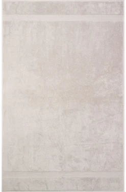 Beige Aegean-cotton bath sheet with tonal logo