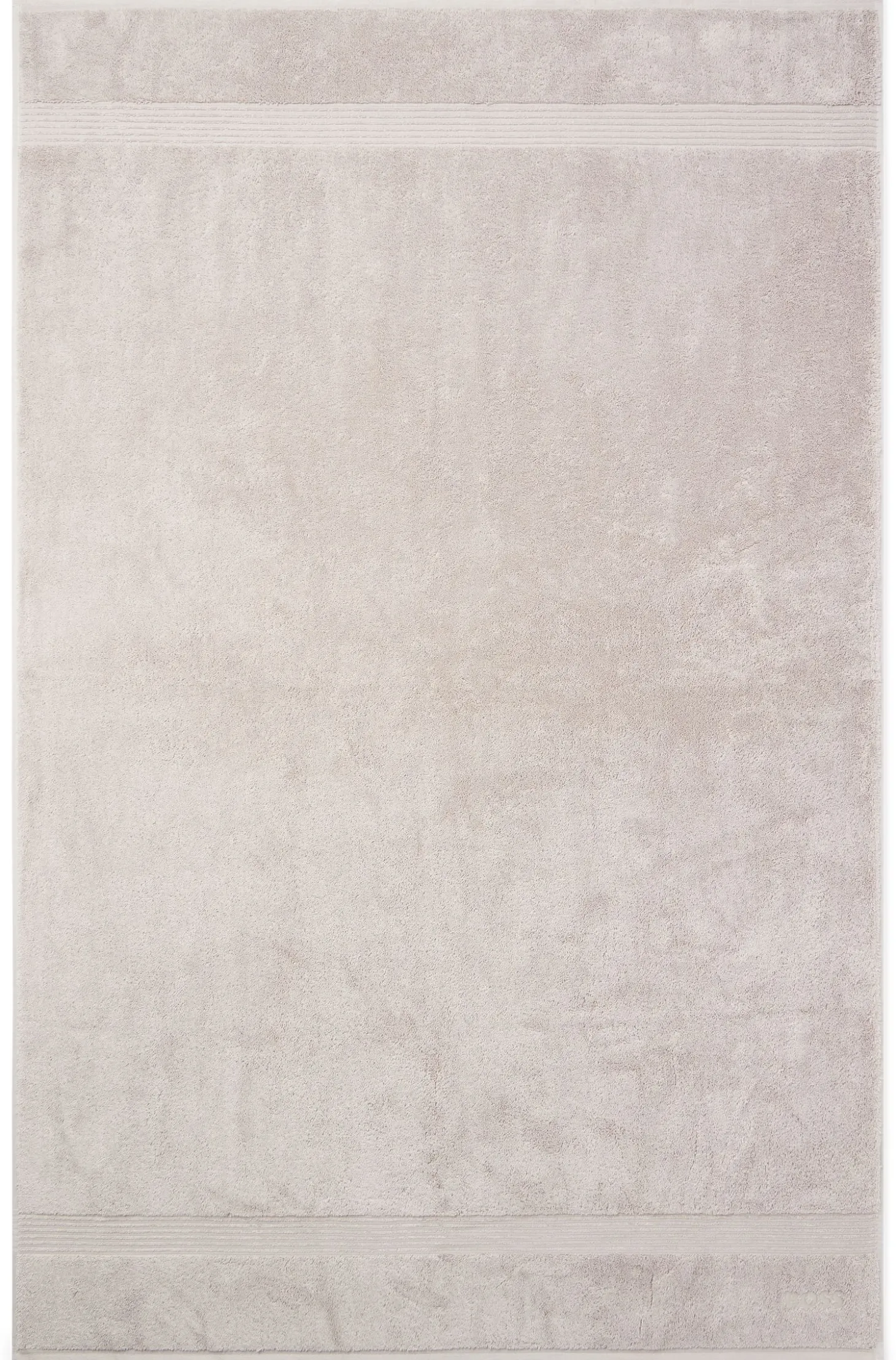 Beige Aegean-cotton bath sheet with tonal logo