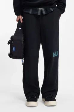 Belt bag with blue logo label