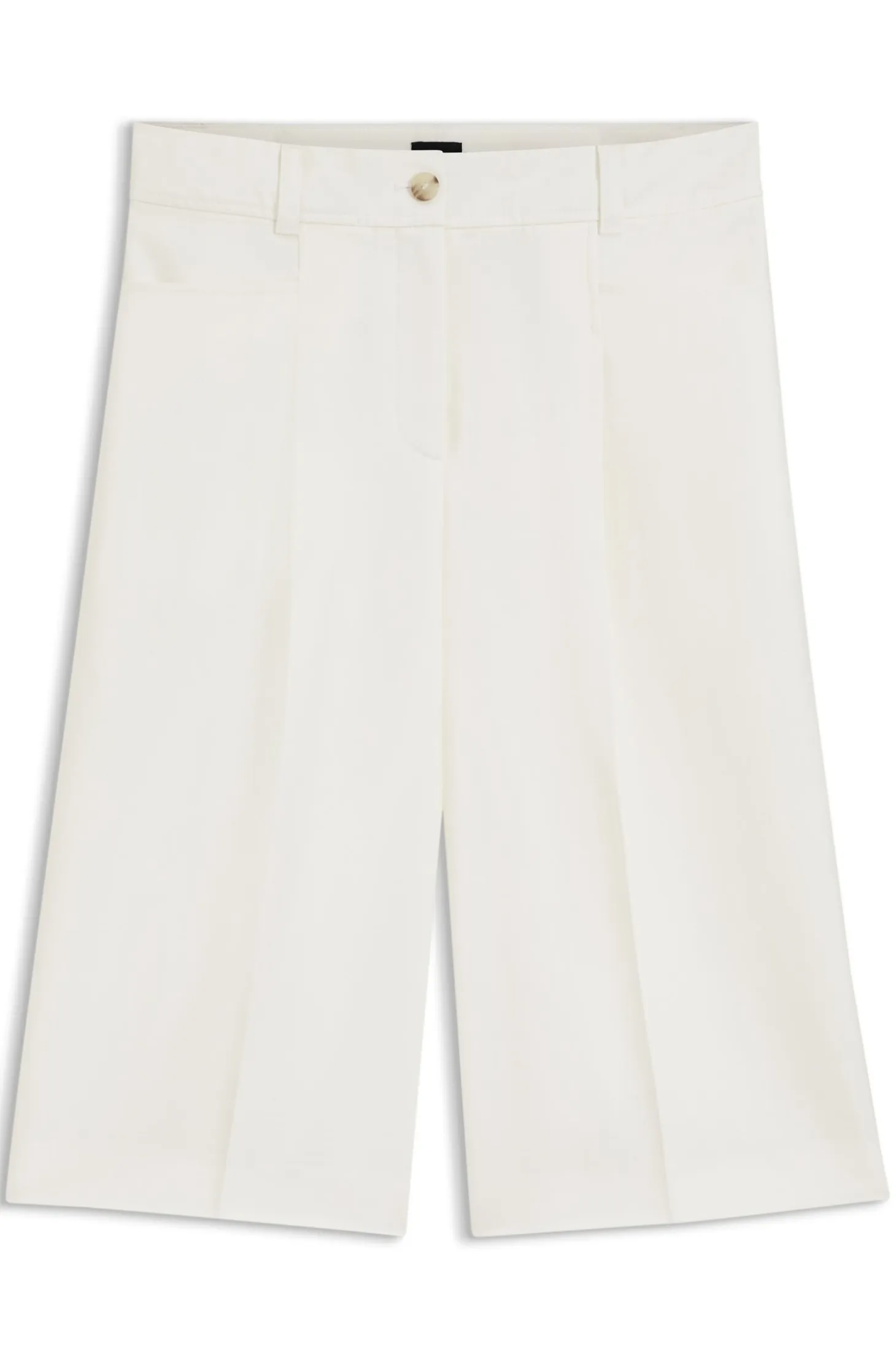 Bermuda trousers with front pleats