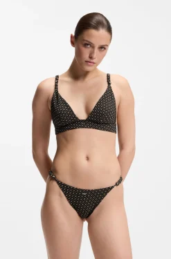 Bikini bottoms with monogram jacquard