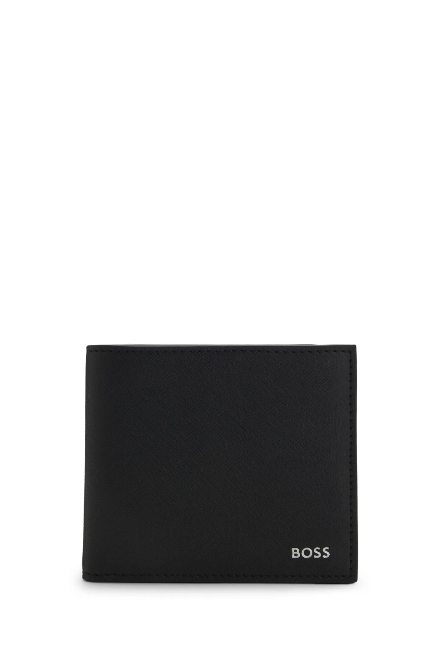 Billfold wallet with foil-embossed logo