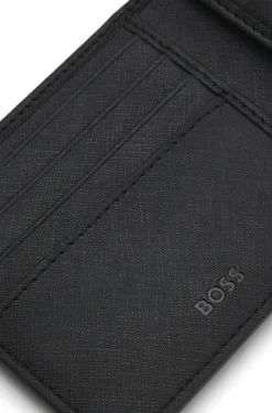 Billfold wallet with foil-embossed logo