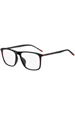 Black-acetate optical frames with tubular temples