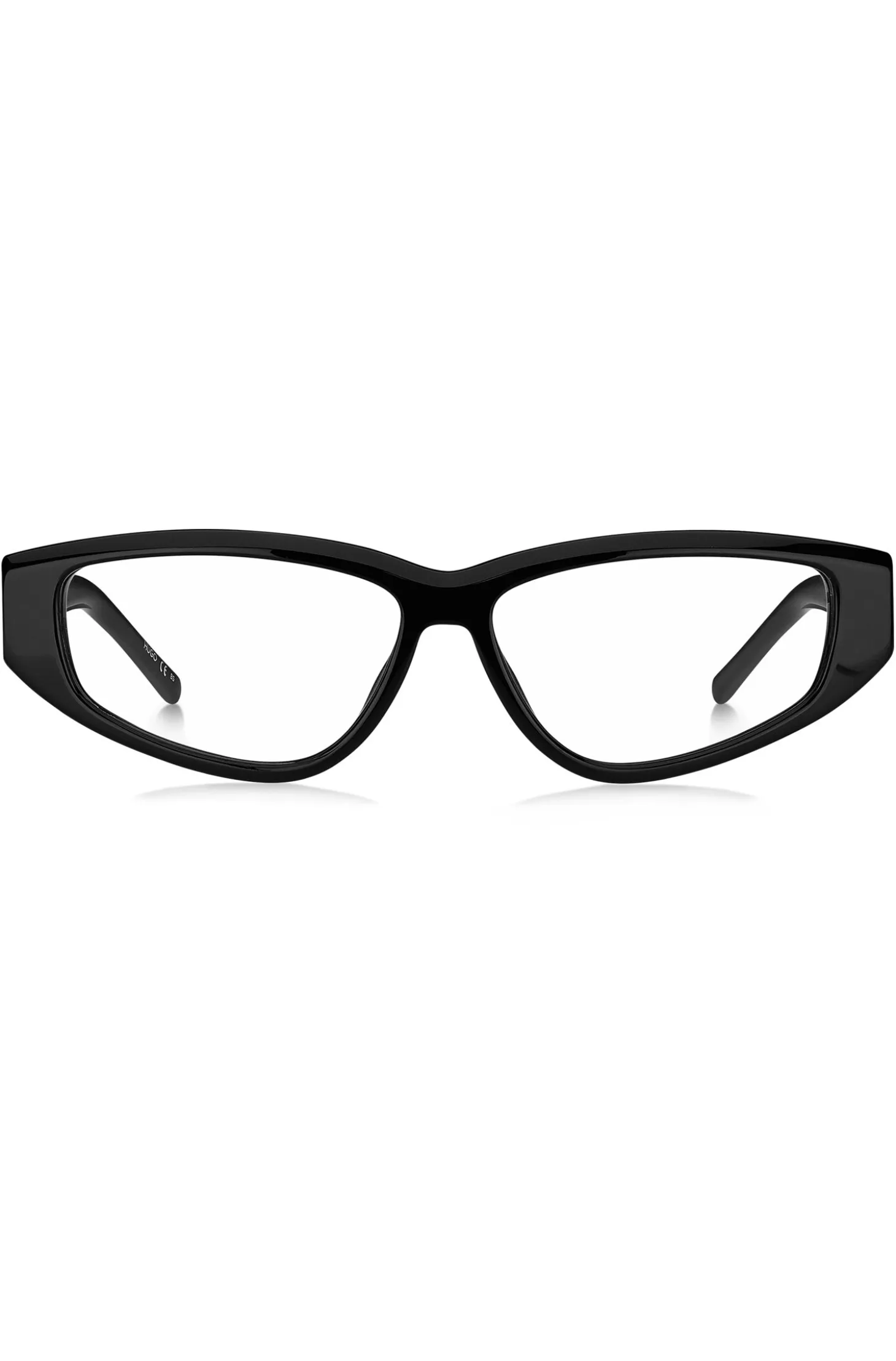Black-acetate optical frames with 3D monogram
