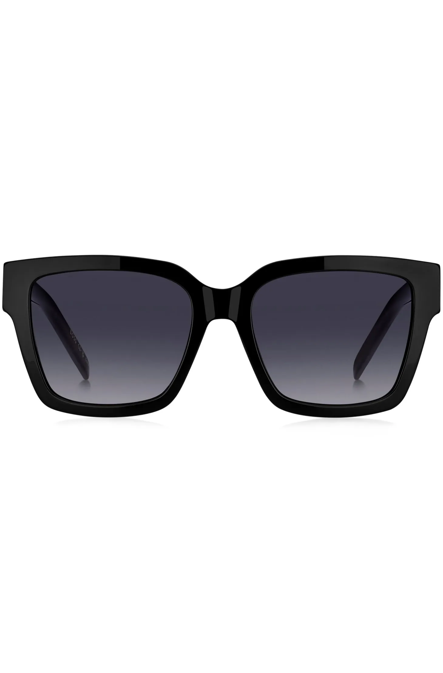 Black-acetate sunglasses with gold-tone Double B monograms