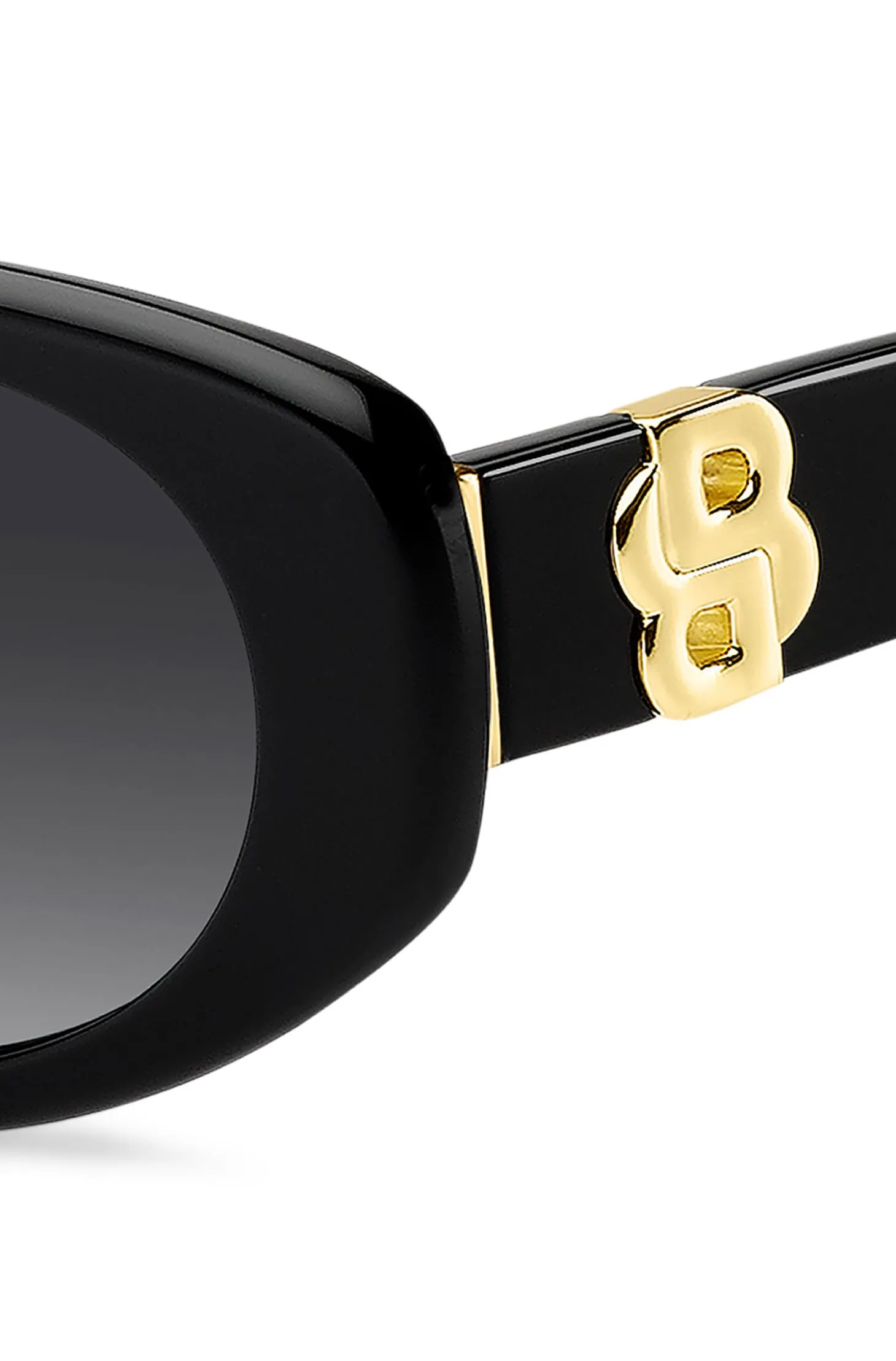 Black-acetate sunglasses with Double B monogram