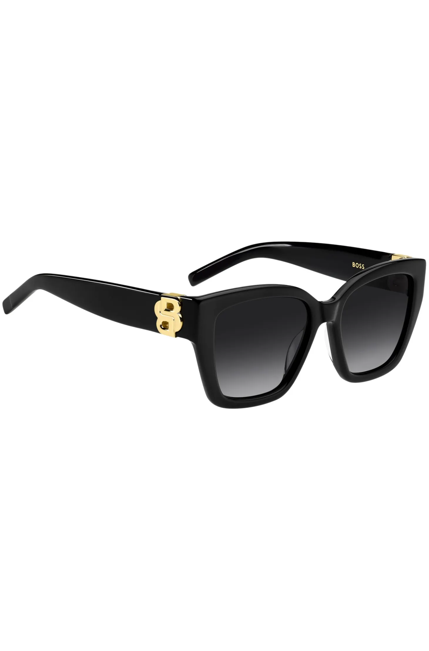 Black-acetate sunglasses with Double B monogram