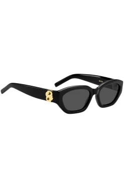 Black-acetate sunglasses with Double B monogram