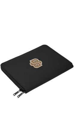 Black A5 conference folder with Double B patch