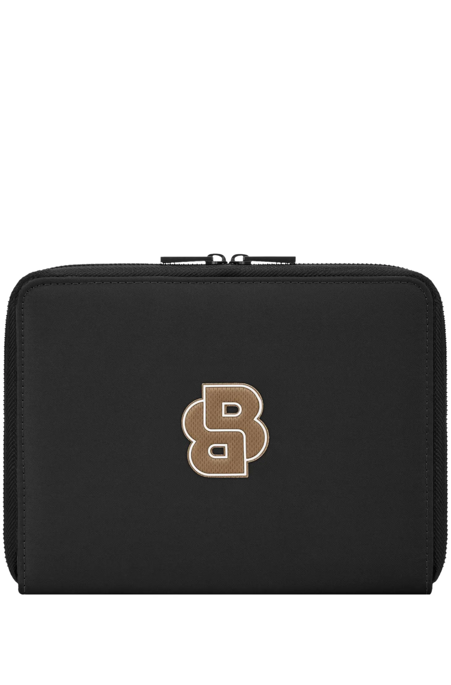 Black A5 conference folder with Double B patch