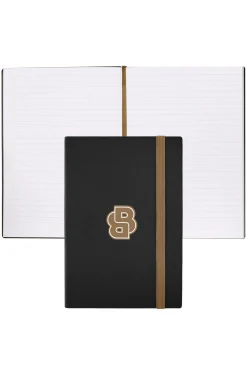 Black A5 notebook with Double B monogram