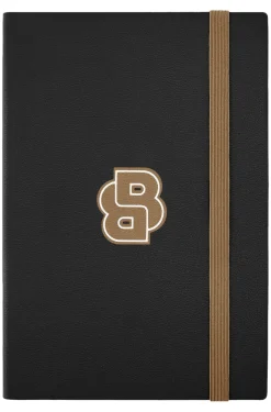 Black A5 notebook with Double B monogram